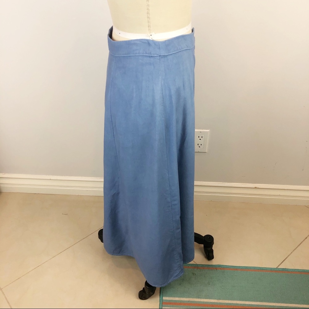 STAUD Tommy Jersey Midi Button Front Skirt - Picture 6 of 9